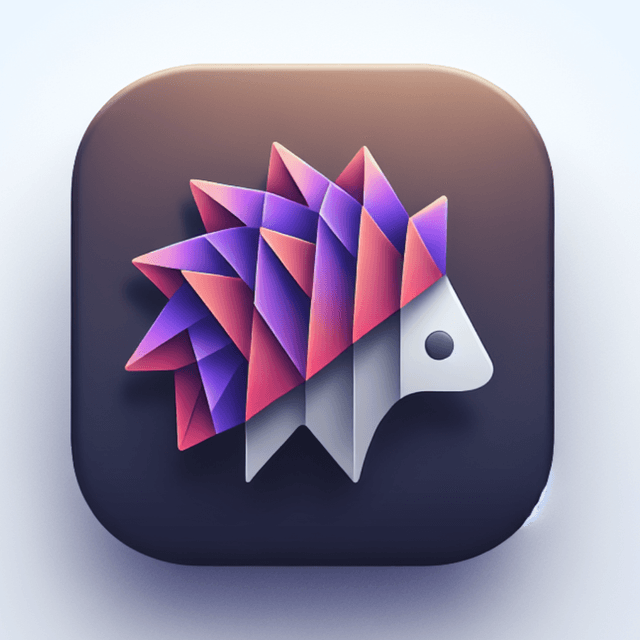 Icon in origami style